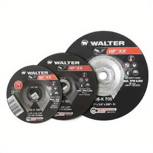 Walter Surface Technologies 08K450 HP XXâ„¢ Premium Depressed Center Wheel, 4-1/2 in dia x 1/4 in Thick, 20 Grit
