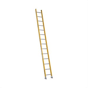 Werner® 7114-1 Straight Ladder, Type IAA Duty Single Section, Series: 7100-1, 14 ft Overall Height, 18-1/16 in Overall Width, 375 lb