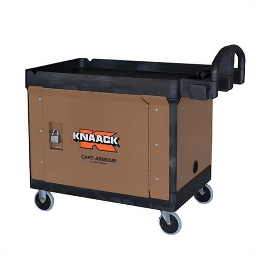 Knaack® Cast Armor Mobile Cart Security Paneling, 36-1/4 in Overall Length, 23-3/4 in Overall Width, 3-1/2 in Overall Height, Steel, Tan