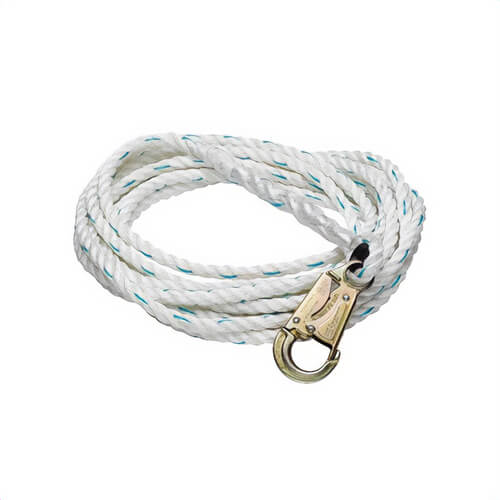 Werner® L201050 Vertical Lifeline, 50 ft L, Polyester/Polypropylene Line
