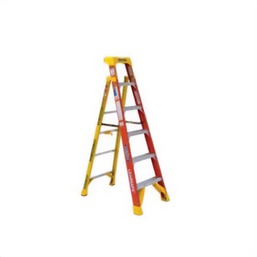 Werner® L6206 Step Ladder, Leaning, Series: L6200, 10 ft Ladder Height, 300 lb Load, ANSI Code: A14.5, 6 Steps