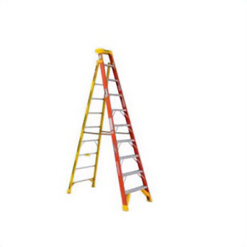 Werner® L6210 Step Ladder, Leaning, Series: L6200, 14 ft Ladder Height, 300 lb Load, ANSI Code: A14.5, 10 Steps