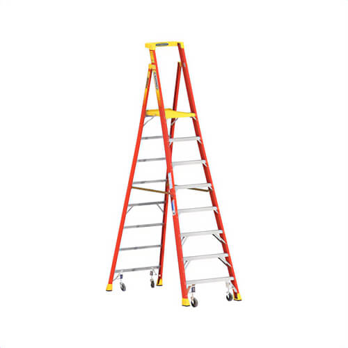Werner® PD6208-4C Podium Ladder, Series: PD6200, 10 ft Ladder Height, 300 lb, ANSI Code: Type IA, 8 Steps