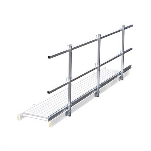 Werner® SGR-09 Square Guard Rail, 1-1/2 in Size, 108 in L Cut, Use with Guard Rail System