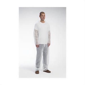 PIP® 3500/XXL Standard Weight Disposable Coverall, 2XL, White, Spunbond Polypropylene, 28 in Chest, 31 in L Inseam
