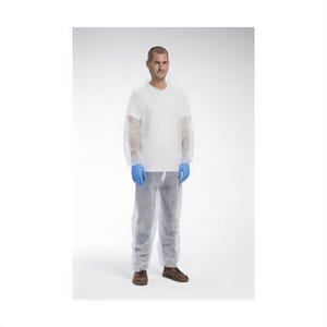 PIP® 3502/XXXL Standard Weight Disposable Coverall, 3XL, White, Polypropylene, 29-1/2 in Chest, 30.8 in L Inseam