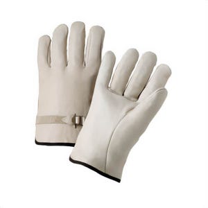 PIP® 68-153/XL 68-153 Regular Grade General Purpose Gloves, Drivers, Gunn Cut/Standard Finger/Wing Thumb Style, XL, Top Grain Cowhide Leather Palm