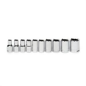 Williams® 30923 Supertorque® Socket Set, 10 pc, Polished Chrome