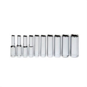 Williams® 30937 Supertorque® Socket Set, 10 pc, Polished Chrome