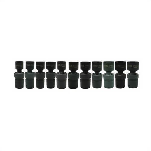 Williams® JHW37916 Impact Socket Set, Supertorque®, Metric, 11 pc, 6 Points, Included Socket Size: 13 mm, 1/2 in Drive