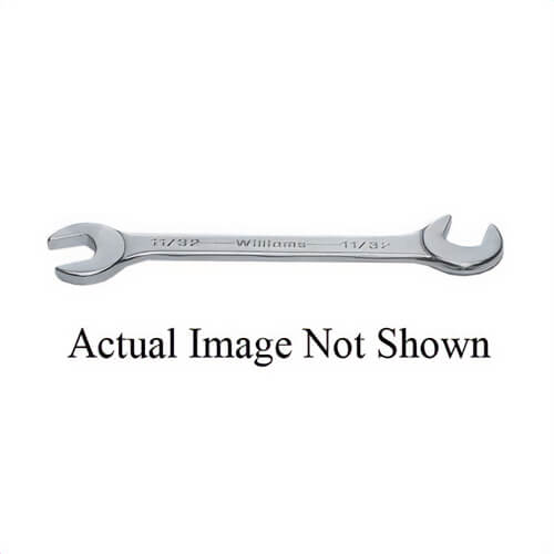 Williams® JHW1107MM Open End Wrench, Miniature, Metric, 7 mm Wrench Opening, 3-1/2 in OAL, 45° Offset, 5/8 in Open End Width