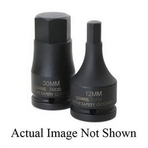 Williams® JHW35819 Socket Driver Bit, 1 pc, Impact Rated, Metric, Square Drive, 3/4 in Drive, Hex Bit, 19 mm Bit, 3/4 in Bit L
