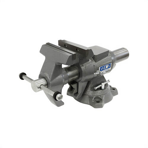 Wilton® 28824 Multi-Purpose Bench Vise, Serrated Jaw, 5 in Jaw Opening, 5-1/2 in W Hardened Steel Jaw, 2-3/4 in D Throat