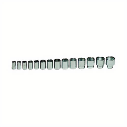 Wright® 419 Socket Set, Imperial, 6 Points, 1/2 in Drive, 14 pc