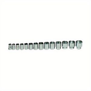 Wright® 419 Socket Set, Imperial, 6 Points, 1/2 in Drive, 14 pc