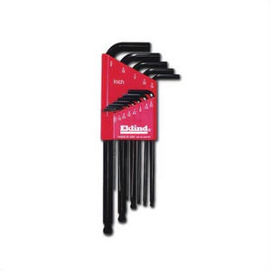 Wright® Eklind® Ball-Hex-L™ 9E13213 Hex Set with Holder, 13 pc, 0.05 to 3/8 in Hex, Ball Hex Drive, Short/Long Arm Handle, Alloy Steel