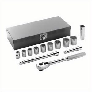 Wright® A31 Socket Set, Imperial, 12 Points, 3/8 in Drive, 13 pc