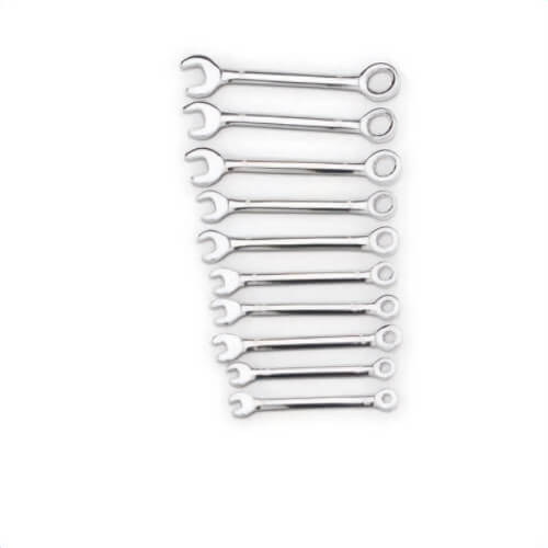 Wright® Cougar Pro™ M788 Miniature Combination Wrench Set, 10 pc, 4 to 11 mm, Satin