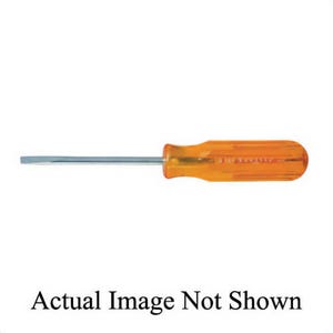 Weller® Xcelite® R182N Screwdriver, Regular, Imperial, Slotted Point, 1/8 in Point, 4-5/8 in OAL, Round Shank, 2 in Shank Length