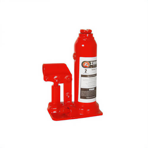 Zinko 81-02 ZN-2 Heavy Duty Hydraulic Bottle Jack, Forged Steel Base, Needle Valve, Overload Protected, 2 ton