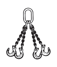type OOS - quad leg chain sling with oblong endings
