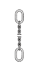 type SOO oblong - single leg chain slings