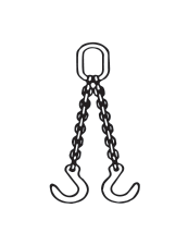 type DOF foundry hook - double leg chain sling