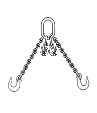 type ADOS-A adjustable double leg chain sling