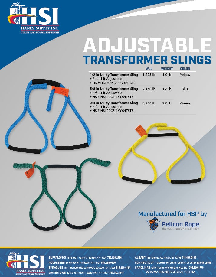 pelican adjustable transformer slings