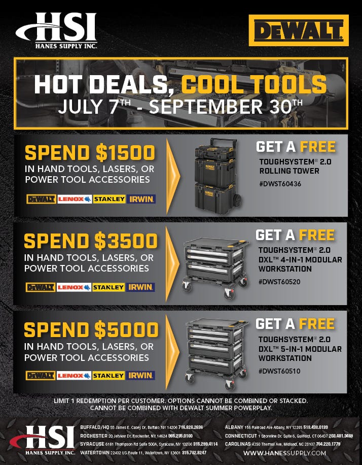 dewalt summer toughsystem promo 2025