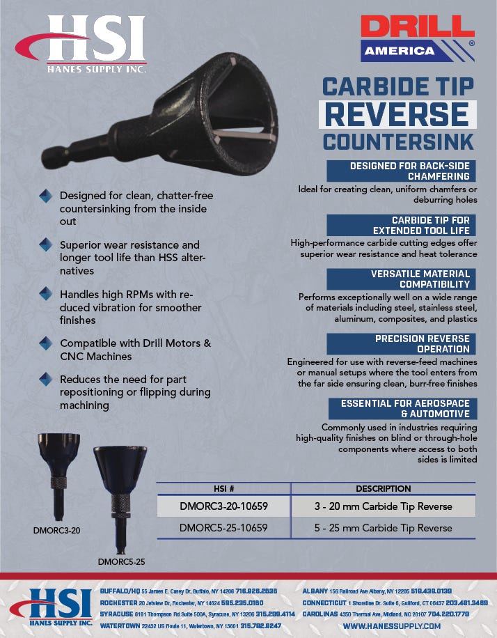 drill america reverse countersink