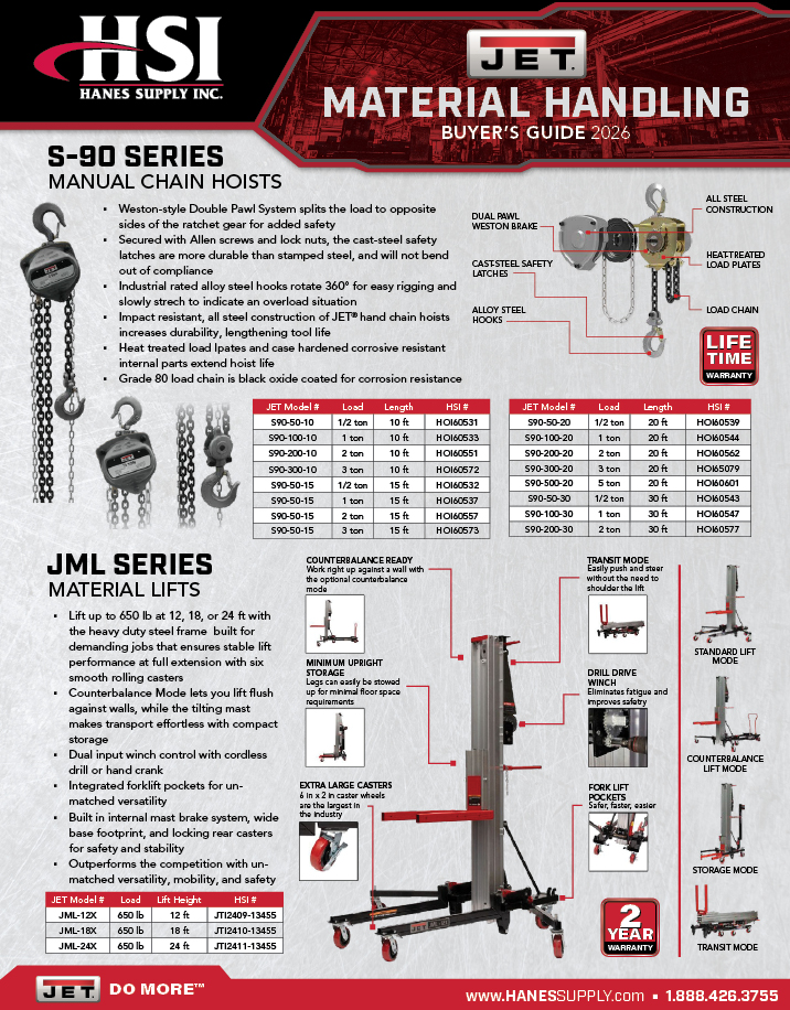 jet material handling buyer's guide 2026